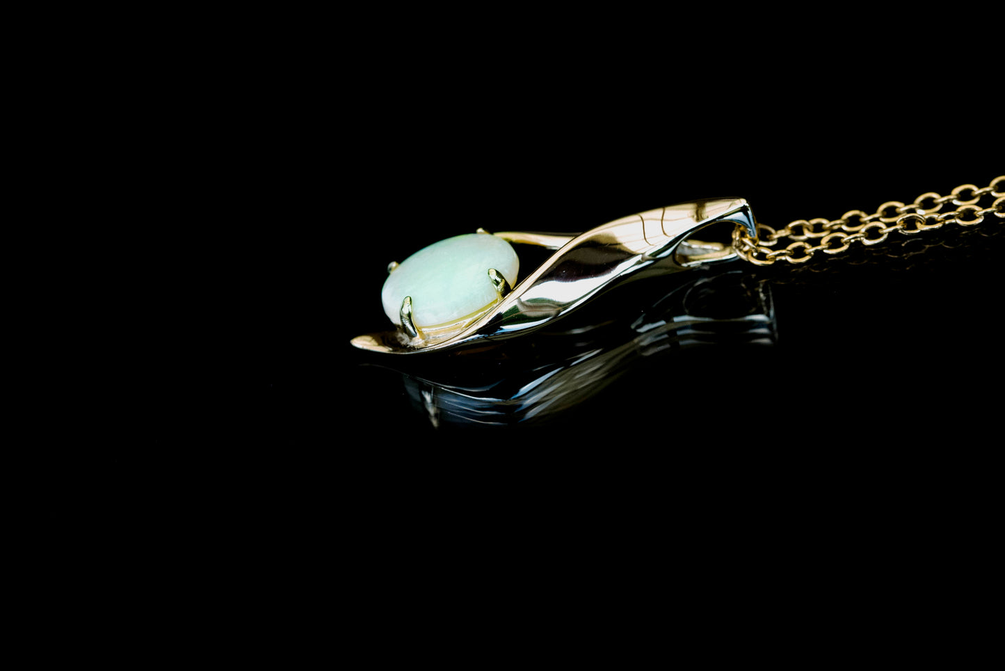 Solid Australian Opal - Genuine Multi Color Fire Opal Necklace - Australian Opal Necklace Pendant in Sterling Silver Yellow Gold Plated
