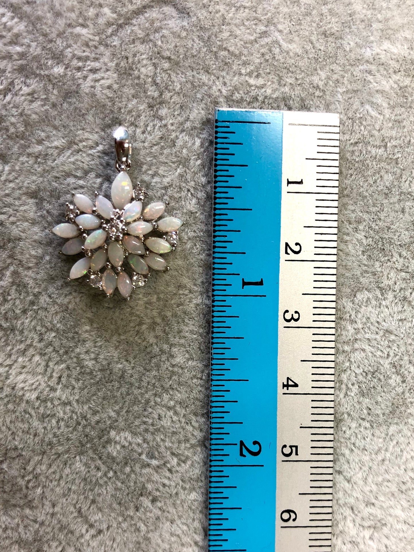Australian Natural Opal Flower Necklace: Sterling Silver Yellow Gold Plated Pendant